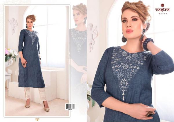 Vastra Moda Pearl 1-Cotton-Blended-With-Embroidery-Kurti